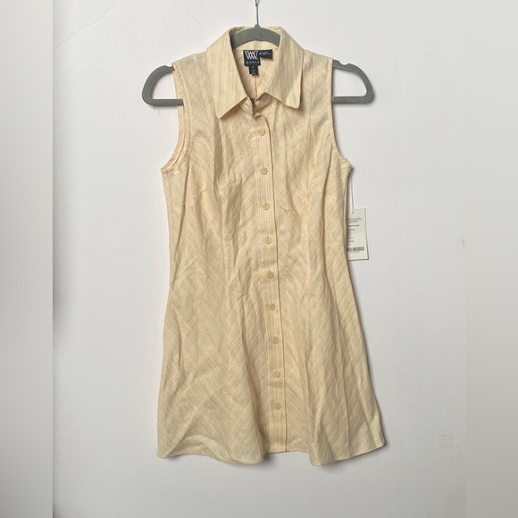 Worth Tops - Worth - Cream Button-Up Top 100% Linen